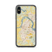 Custom iPhone X/XS Fort Smith Arkansas Map Phone Case in Woodblock