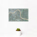 12x18 Fort Thomas Kentucky Map Print Landscape Orientation in Afternoon Style With Small Cactus Plant in White Planter