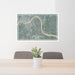 24x36 Fort Thomas Kentucky Map Print Lanscape Orientation in Afternoon Style Behind 2 Chairs Table and Potted Plant