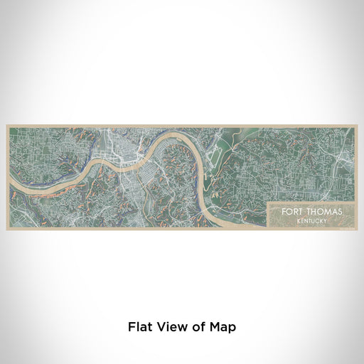Flat View of Map Custom Fort Thomas Kentucky Map Enamel Mug in Afternoon