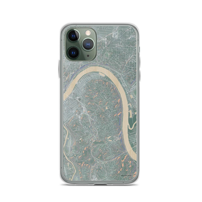 Custom iPhone 11 Pro Fort Thomas Kentucky Map Phone Case in Afternoon