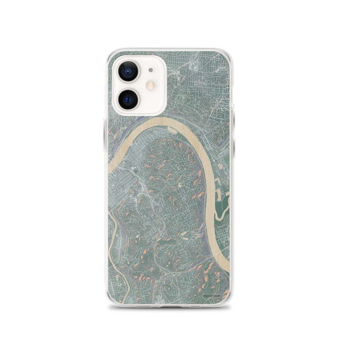 Custom iPhone 12 Fort Thomas Kentucky Map Phone Case in Afternoon