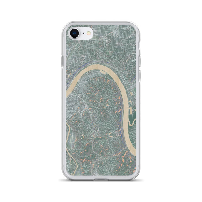 Custom iPhone SE Fort Thomas Kentucky Map Phone Case in Afternoon