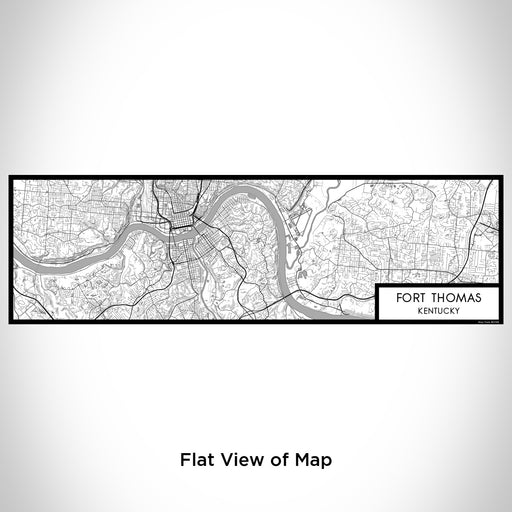 Flat View of Map Custom Fort Thomas Kentucky Map Enamel Mug in Classic