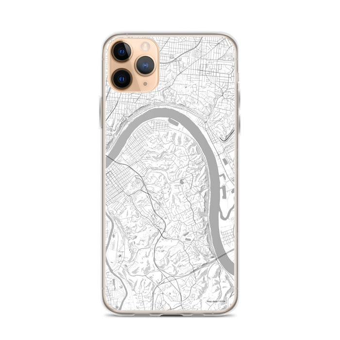 Custom iPhone 11 Pro Max Fort Thomas Kentucky Map Phone Case in Classic