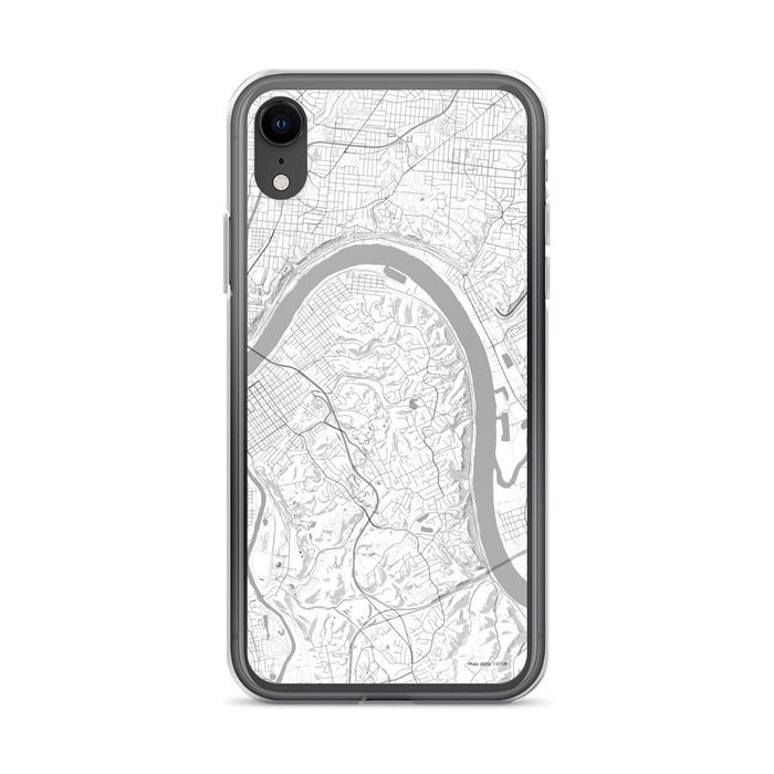 Custom iPhone XR Fort Thomas Kentucky Map Phone Case in Classic