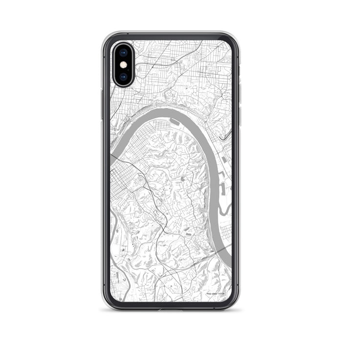 Custom iPhone XS Max Fort Thomas Kentucky Map Phone Case in Classic