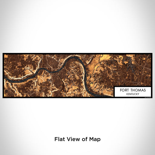 Flat View of Map Custom Fort Thomas Kentucky Map Enamel Mug in Ember