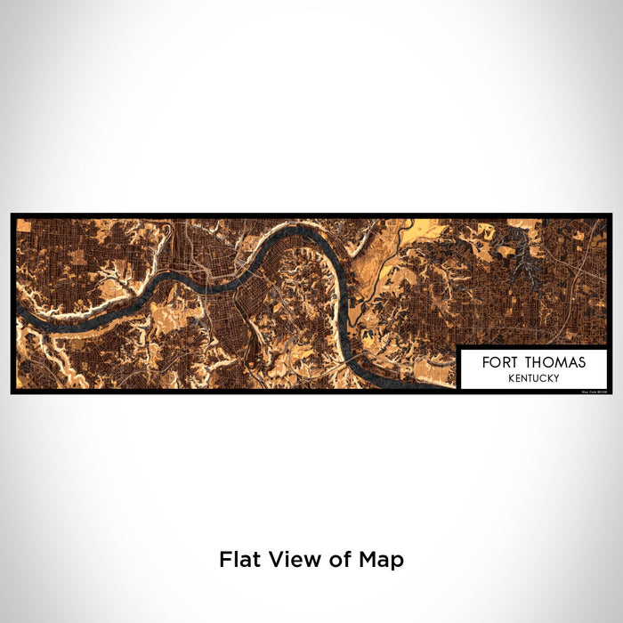 Flat View of Map Custom Fort Thomas Kentucky Map Enamel Mug in Ember