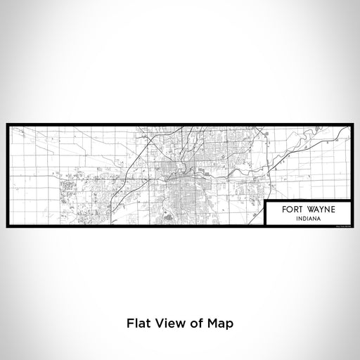 Flat View of Map Custom Fort Wayne Indiana Map Enamel Mug in Classic