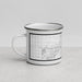 Left View Custom Fort Wayne Indiana Map Enamel Mug in Classic