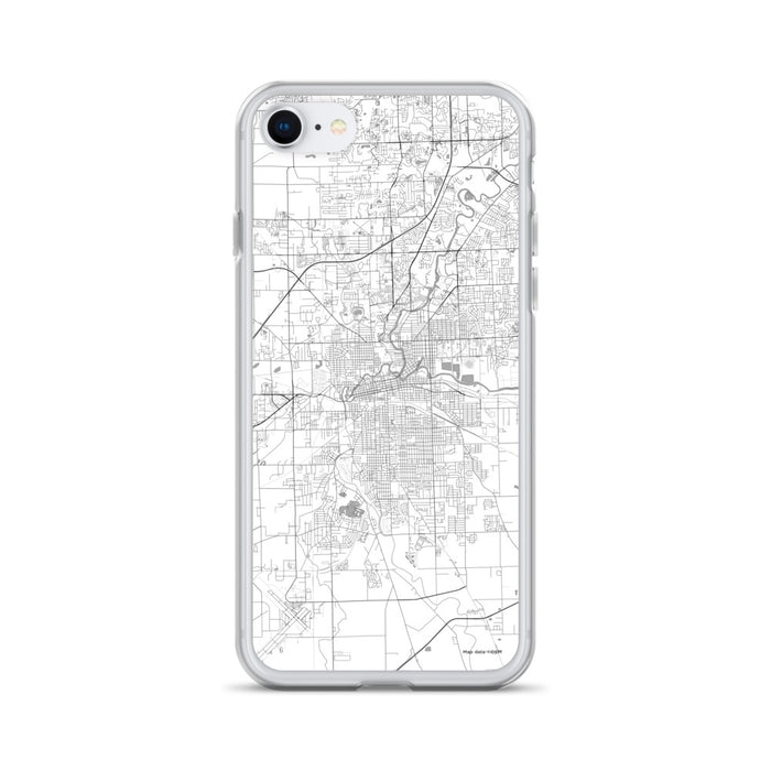 Custom Fort Wayne Indiana Map iPhone SE Phone Case in Classic