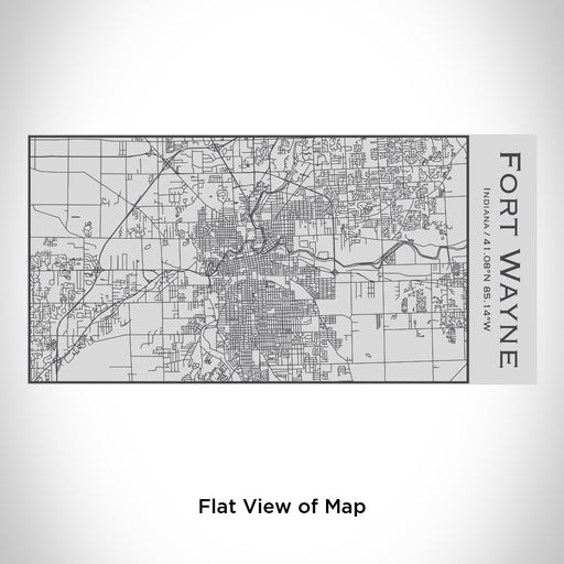 Rendered View of Fort Wayne Indiana Map Engraving on 17oz Stainless Steel Insulated Cola Bottle