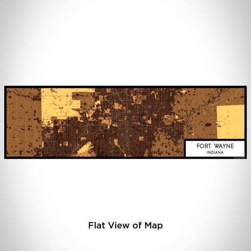 Flat View of Map Custom Fort Wayne Indiana Map Enamel Mug in Ember