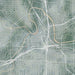 Fort Worth Texas Map Print in Afternoon Style Zoomed In Close Up Showing Details