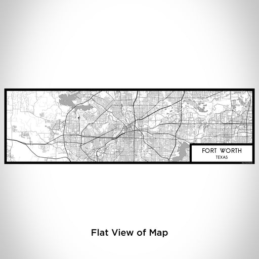 Flat View of Map Custom Fort Worth Texas Map Enamel Mug in Classic