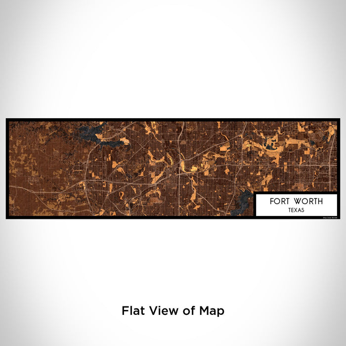 Flat View of Map Custom Fort Worth Texas Map Enamel Mug in Ember