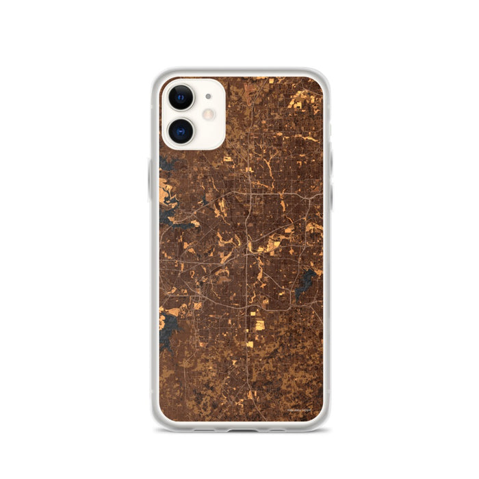 Custom Fort Worth Texas Map Phone Case in Ember