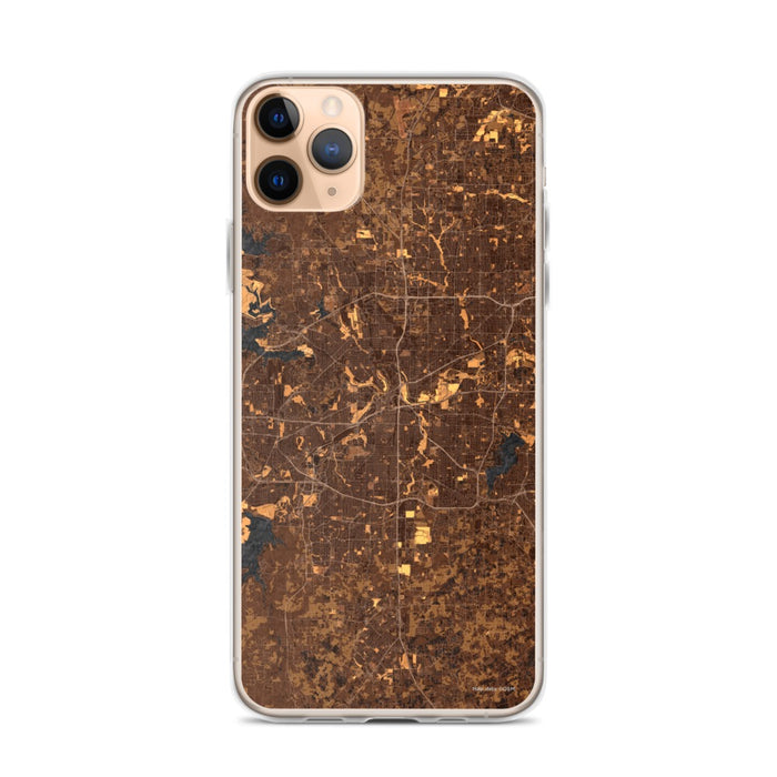Custom Fort Worth Texas Map Phone Case in Ember