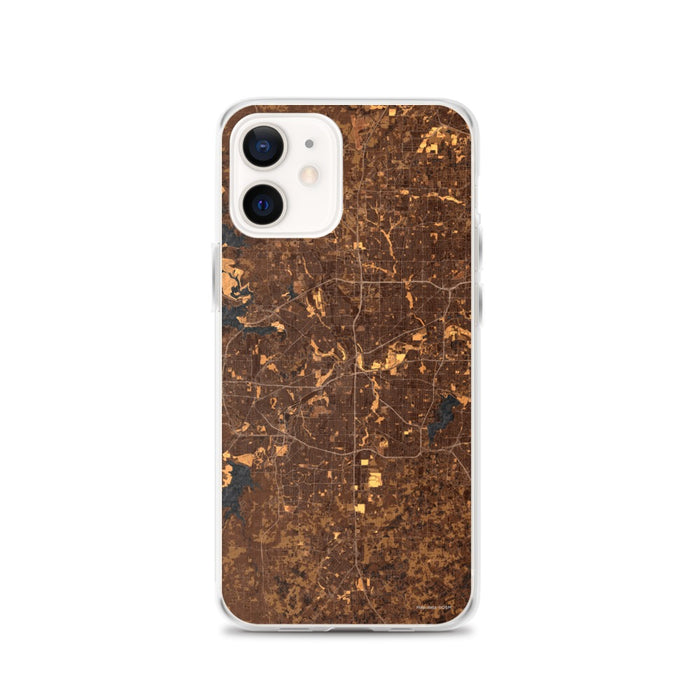 Custom Fort Worth Texas Map iPhone 12 Phone Case in Ember