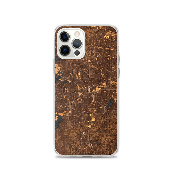 Custom Fort Worth Texas Map iPhone 12 Pro Phone Case in Ember