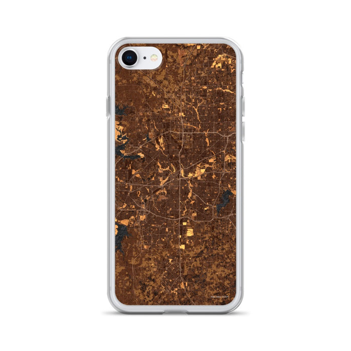 Custom Fort Worth Texas Map iPhone SE Phone Case in Ember