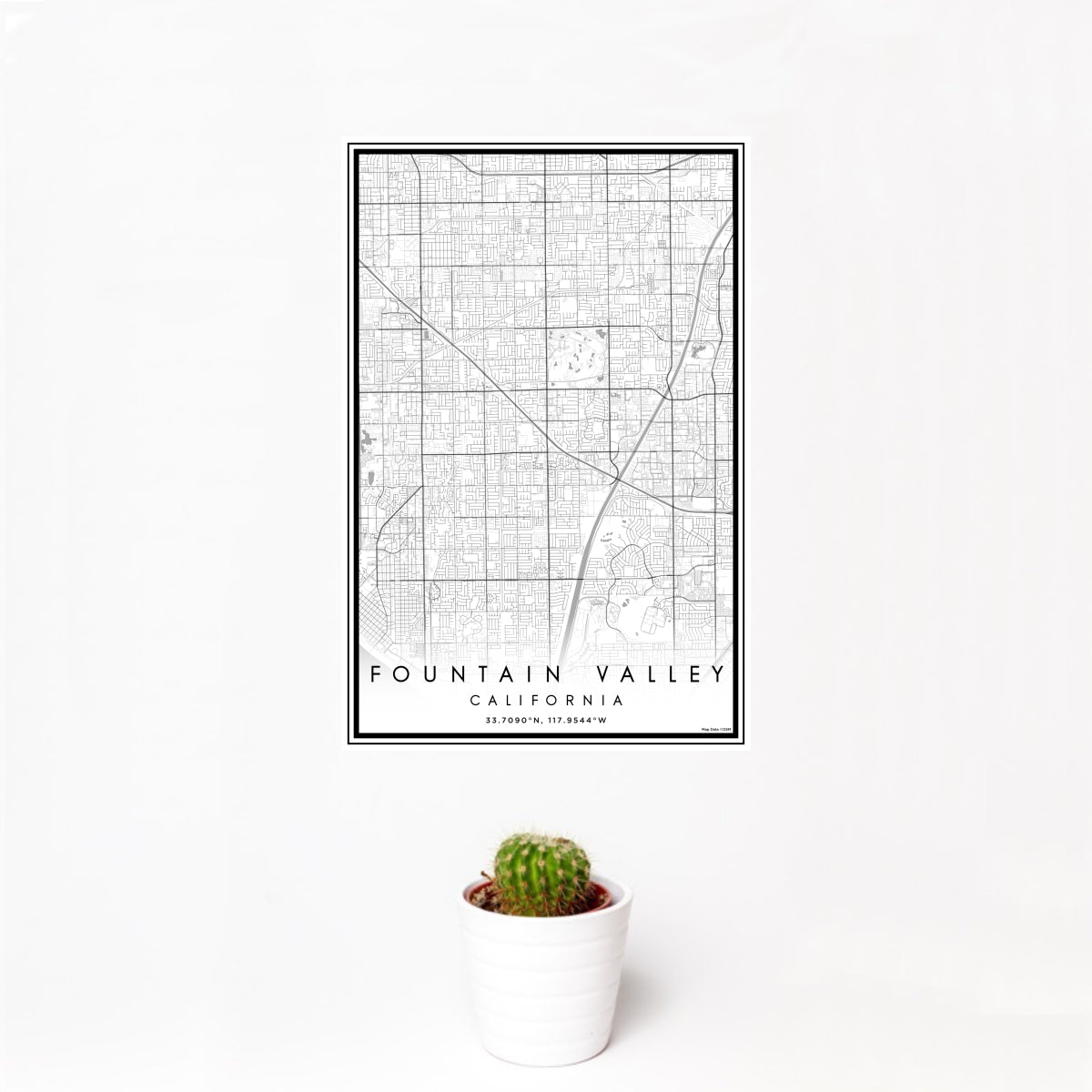 Fountain Valley California Map Print in Classic — JACE Maps