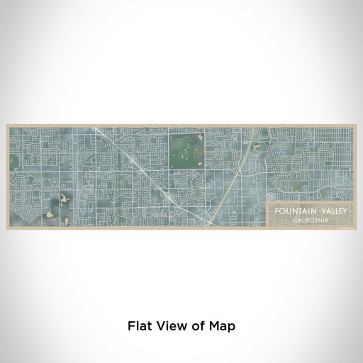 Flat View of Map Custom Fountain Valley California Map Enamel Mug in Afternoon