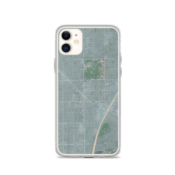 Custom iPhone 11 Fountain Valley California Map Phone Case in Afternoon