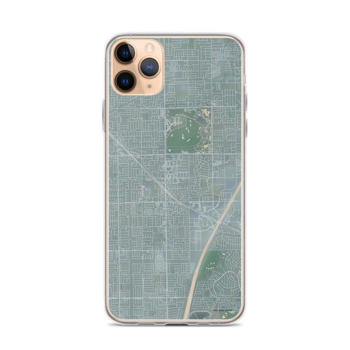 Custom iPhone 11 Pro Max Fountain Valley California Map Phone Case in Afternoon