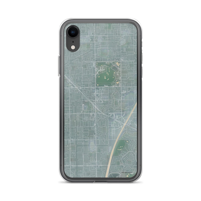 Custom iPhone XR Fountain Valley California Map Phone Case in Afternoon