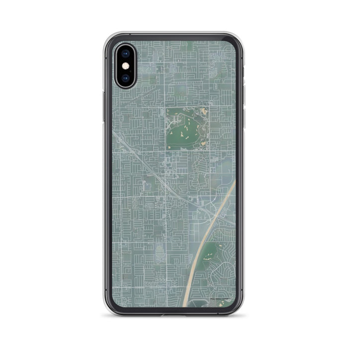 Custom iPhone XS Max Fountain Valley California Map Phone Case in Afternoon