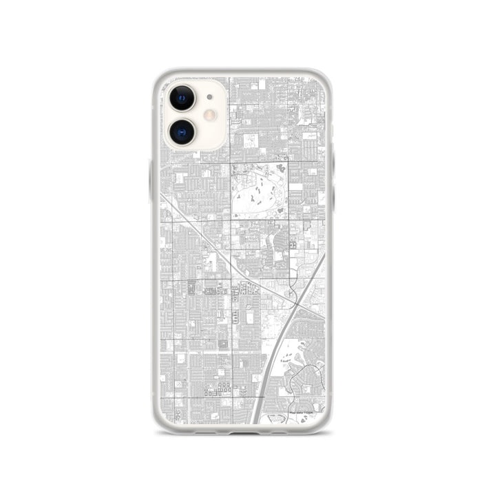 Custom iPhone 11 Fountain Valley California Map Phone Case in Classic