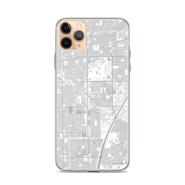 Custom iPhone 11 Pro Max Fountain Valley California Map Phone Case in Classic