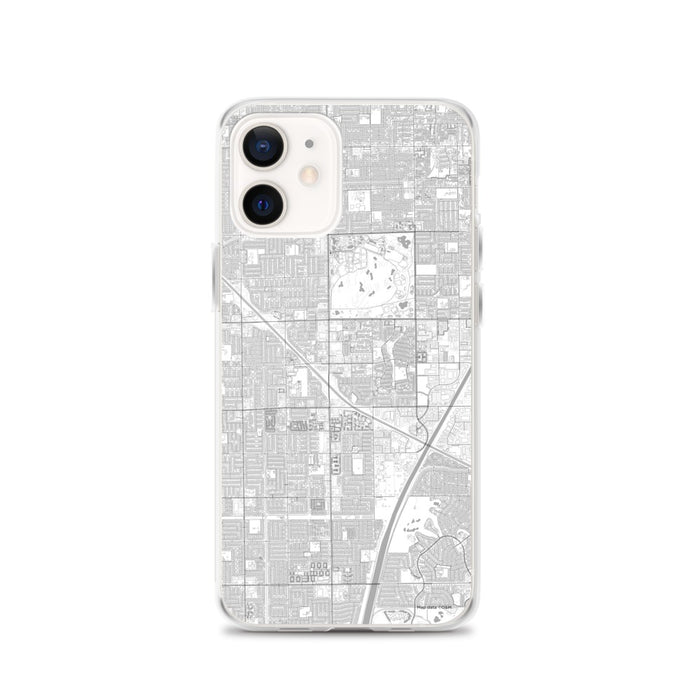 Custom iPhone 12 Fountain Valley California Map Phone Case in Classic
