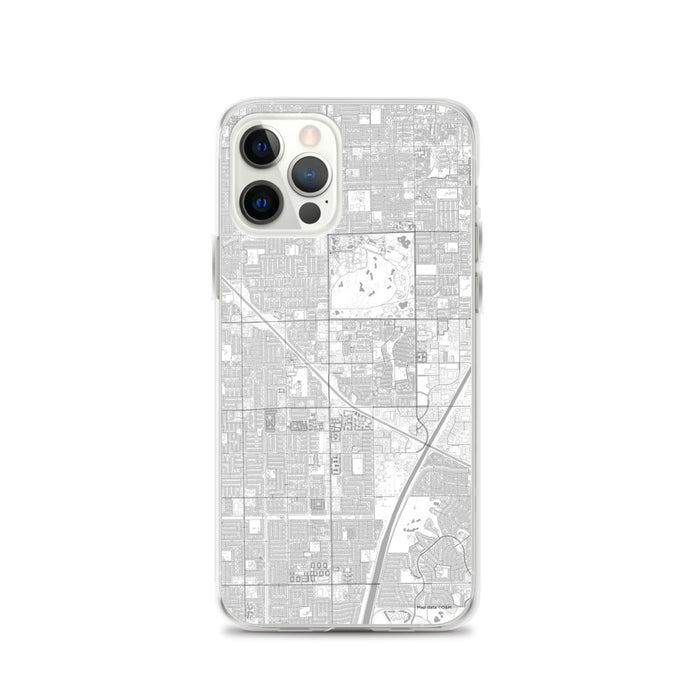 Custom iPhone 12 Pro Fountain Valley California Map Phone Case in Classic