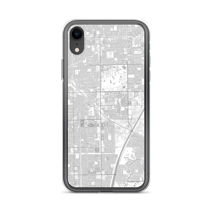 Custom iPhone XR Fountain Valley California Map Phone Case in Classic