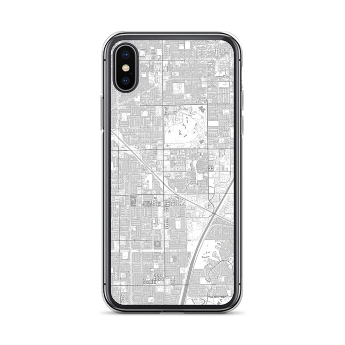 Custom iPhone X/XS Fountain Valley California Map Phone Case in Classic