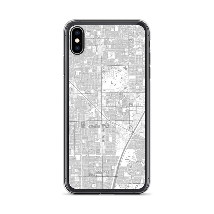 Custom iPhone XS Max Fountain Valley California Map Phone Case in Classic