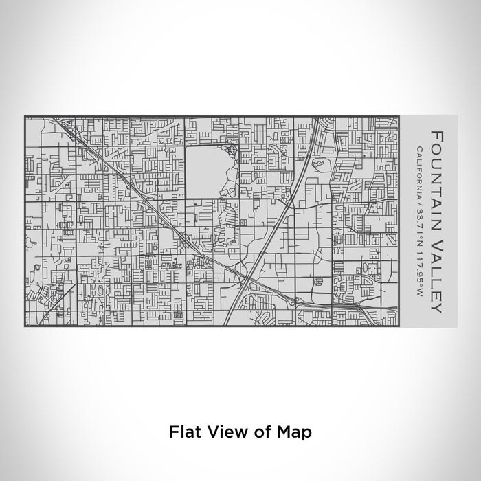 Rendered View of Fountain Valley California Map Engraving on 17oz Stainless Steel Insulated Cola Bottle