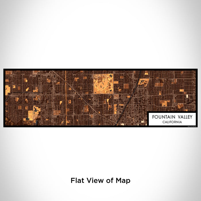 Flat View of Map Custom Fountain Valley California Map Enamel Mug in Ember