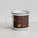 Left View Custom Fountain Valley California Map Enamel Mug in Ember