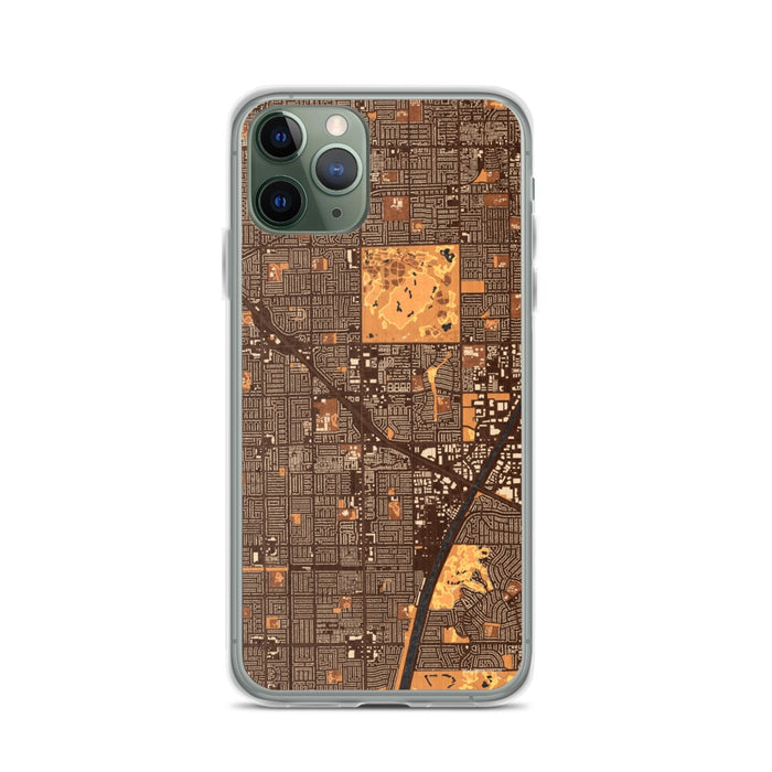 Custom iPhone 11 Pro Fountain Valley California Map Phone Case in Ember
