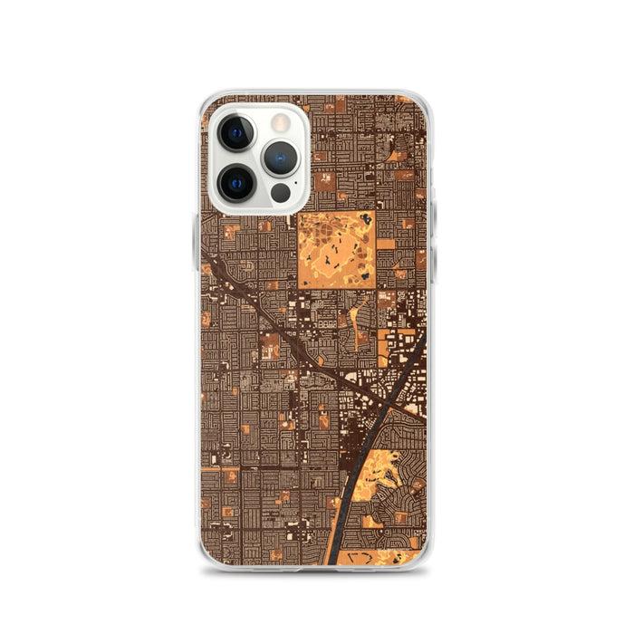 Custom iPhone 12 Pro Fountain Valley California Map Phone Case in Ember