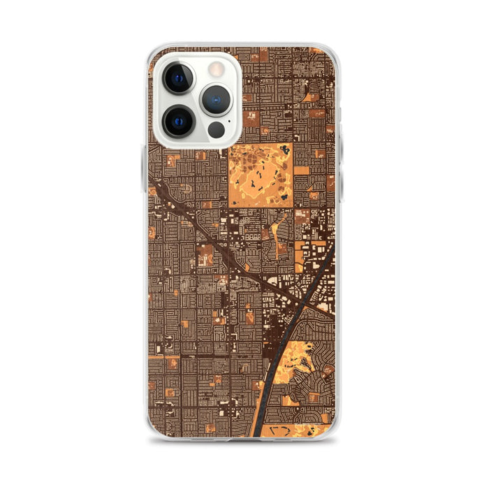 Custom iPhone 12 Pro Max Fountain Valley California Map Phone Case in Ember