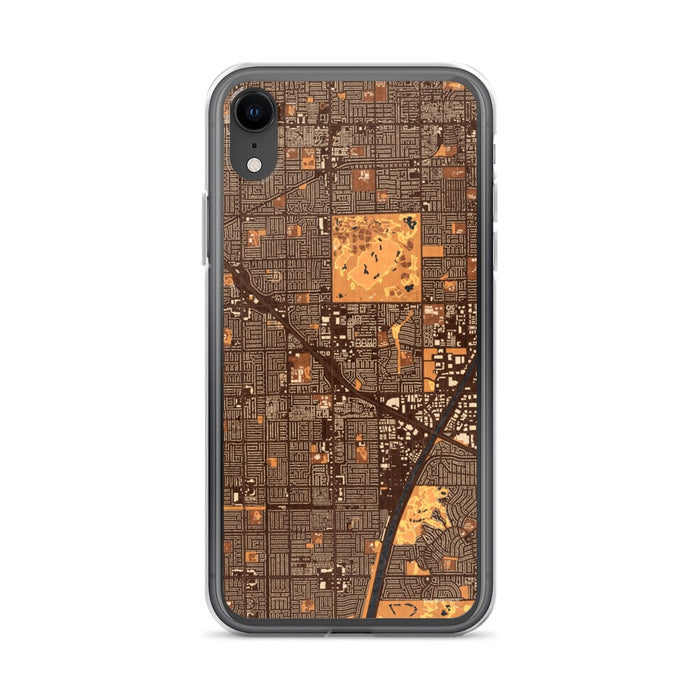 Custom iPhone XR Fountain Valley California Map Phone Case in Ember