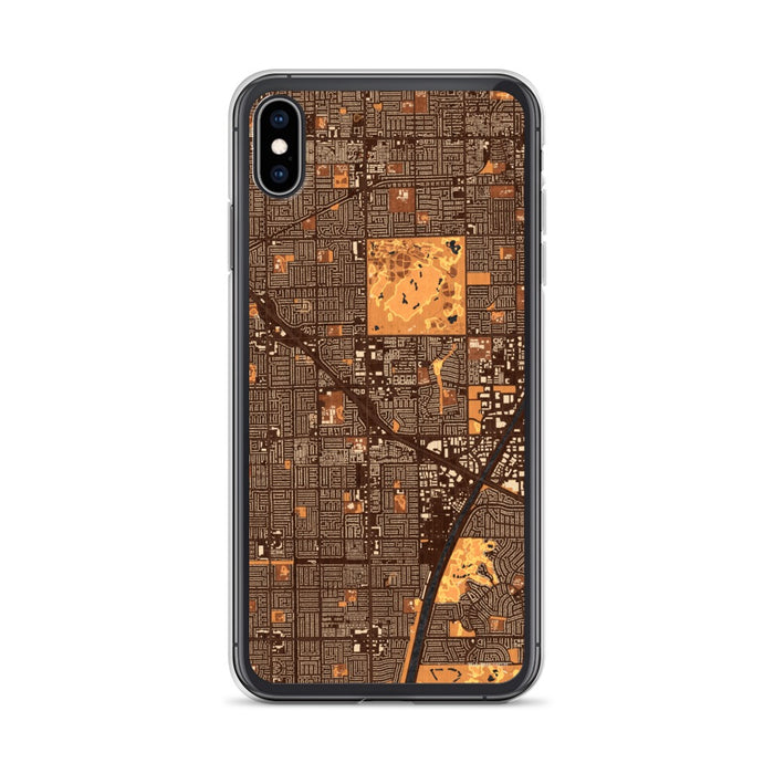 Custom iPhone XS Max Fountain Valley California Map Phone Case in Ember