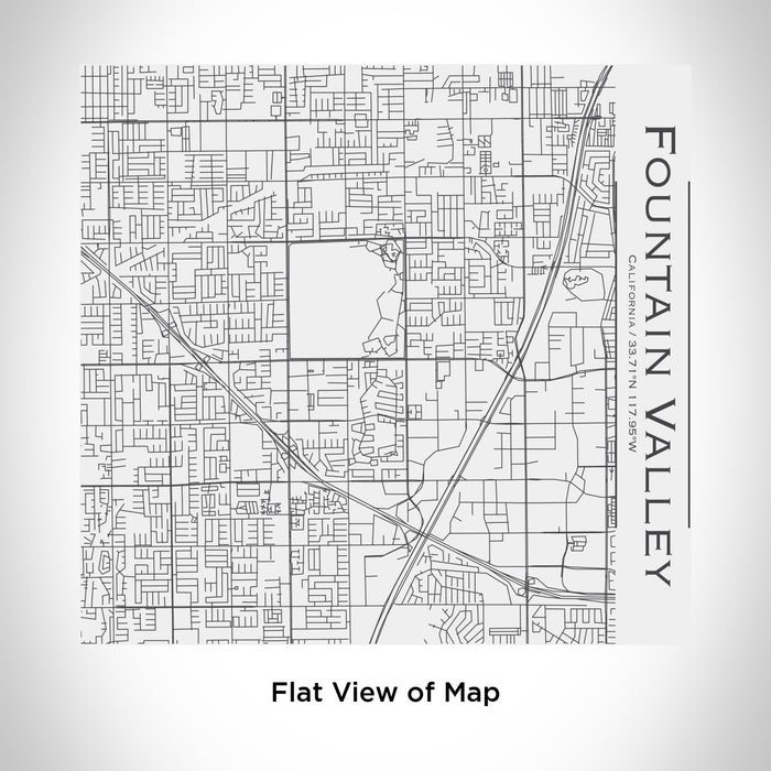 Rendered View of Fountain Valley California Map Engraving on 17oz Stainless Steel Insulated Tumbler in White