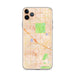 Custom iPhone 11 Pro Max Fountain Valley California Map Phone Case in Watercolor