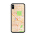 Custom iPhone XS Max Fountain Valley California Map Phone Case in Watercolor